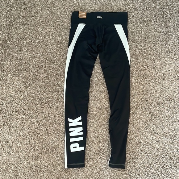 Victorias Secret PINK Cozy Black and White Leggings - Picture 4 of 8
